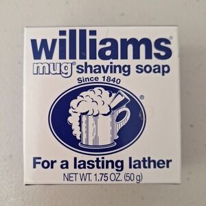Williams Mug Shaving Soap Bar 1.75 oz/50g DISCONTINUED VINTAGE New NIB